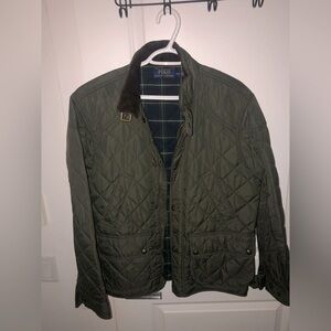 Men’s Polo Ralph Lauren army green quilted military jacket. Size Medium. $80